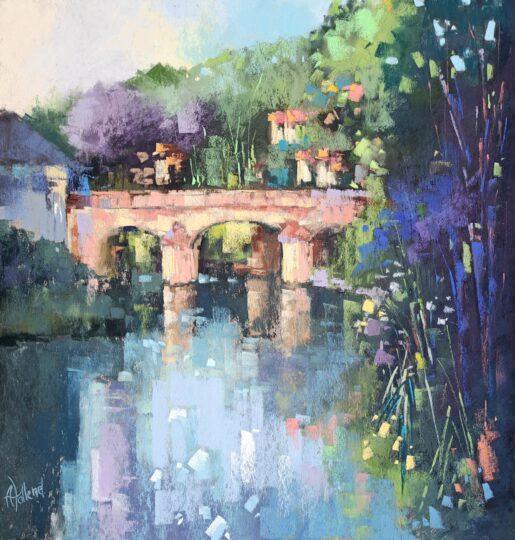 Pont sur la Vezère — 50x60cm