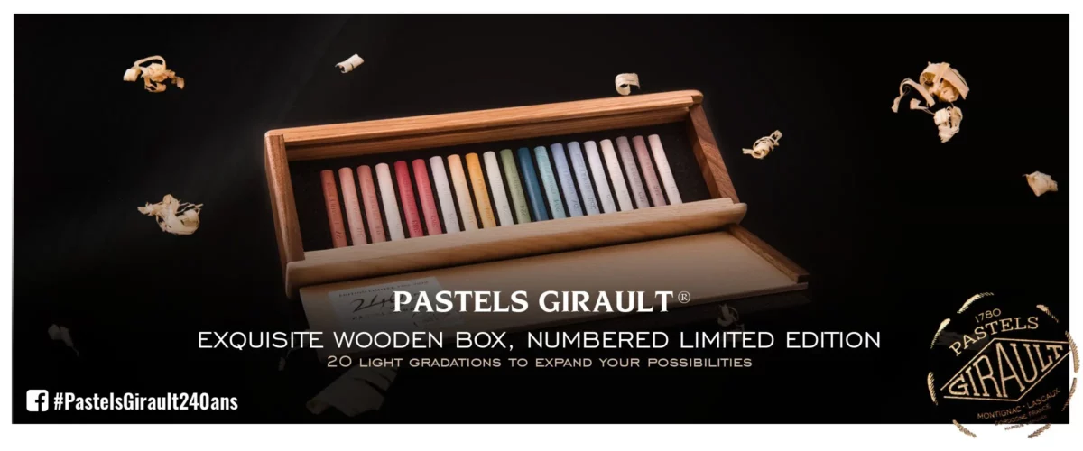 20 new shades rediscovered.

Pastels Girault 240th anniversary wooden box set. 

Limited edition