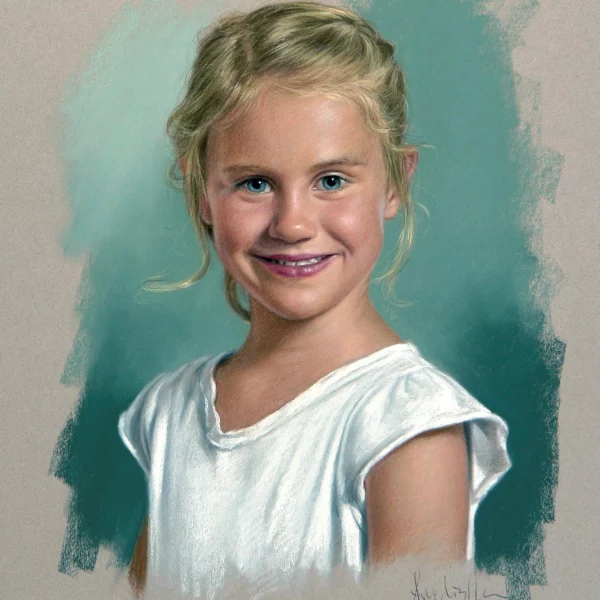 Pastel portrait Lilly par Aurélio Rodriguez Lopez